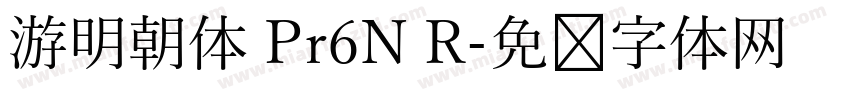 游明朝体 Pr6N R字体转换